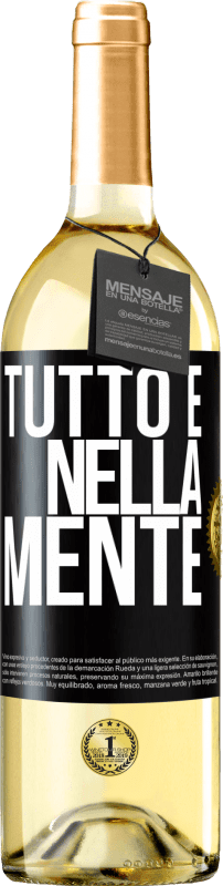 29,95 € | Vino bianco Edizione WHITE Tutto è nella mente Etichetta Nera. Etichetta personalizzabile Vino giovane Raccogliere 2024 Verdejo