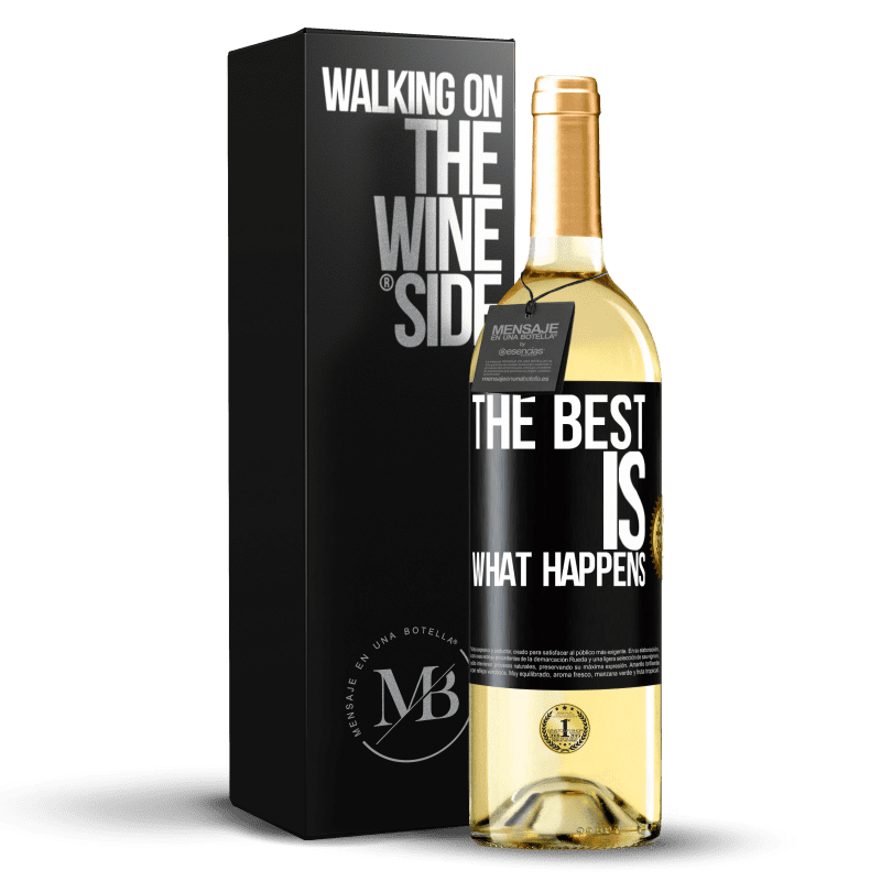 29,95 € Free Shipping | White Wine WHITE Edition The best is what happens Black Label. Customizable label Young wine Harvest 2023 Verdejo