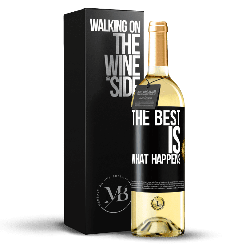 29,95 € Free Shipping | White Wine WHITE Edition The best is what happens Black Label. Customizable label Young wine Harvest 2024 Verdejo