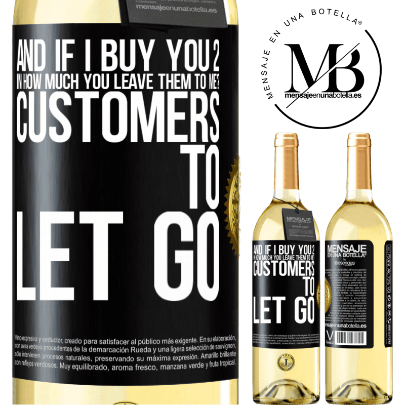 29,95 € Free Shipping | White Wine WHITE Edition and if I buy you 2 in how much you leave them to me? Customers to let go Black Label. Customizable label Young wine Harvest 2022 Verdejo