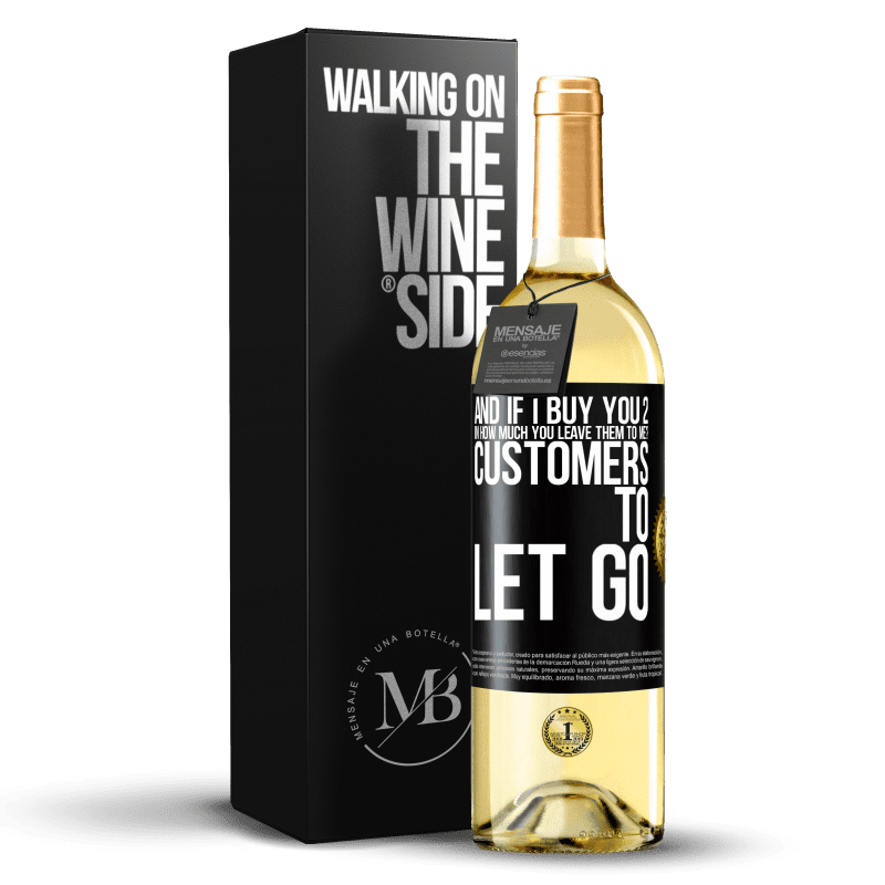 29,95 € Free Shipping | White Wine WHITE Edition and if I buy you 2 in how much you leave them to me? Customers to let go Black Label. Customizable label Young wine Harvest 2023 Verdejo