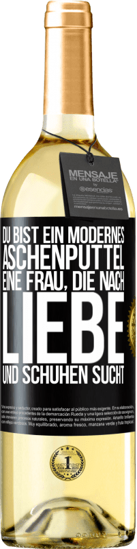 29,95 € | Weißwein WHITE Ausgabe Du bist ein modernes Aschenputtel, eine Frau, die nach Liebe und Schuhen sucht Schwarzes Etikett. Anpassbares Etikett Junger Wein Ernte 2024 Verdejo