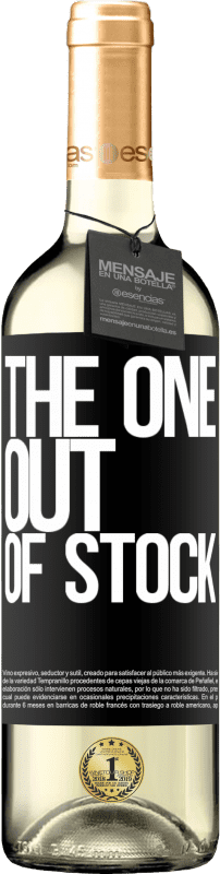 29,95 € | Vin blanc Édition WHITE The one out of stock Étiquette Noire. Étiquette personnalisable Vin jeune Récolte 2023 Verdejo