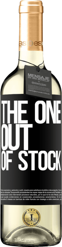 29,95 € Envoi gratuit | Vin blanc Édition WHITE The one out of stock Étiquette Noire. Étiquette personnalisable Vin jeune Récolte 2025 Verdejo