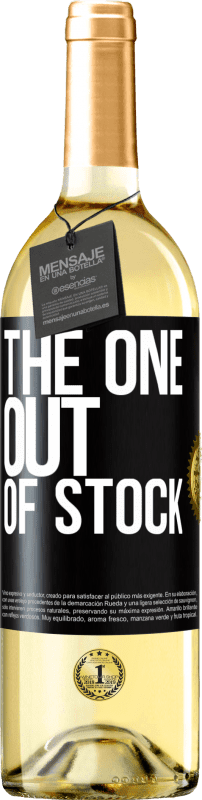 29,95 € | Vino bianco Edizione WHITE The one out of stock Etichetta Nera. Etichetta personalizzabile Vino giovane Raccogliere 2023 Verdejo