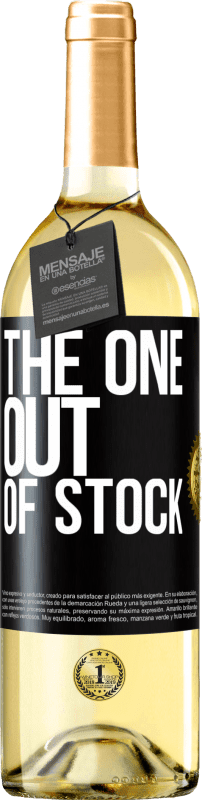 Spedizione Gratuita | Vino bianco Edizione WHITE The one out of stock Etichetta Nera. Etichetta personalizzabile Vino giovane Raccogliere 2023 Verdejo