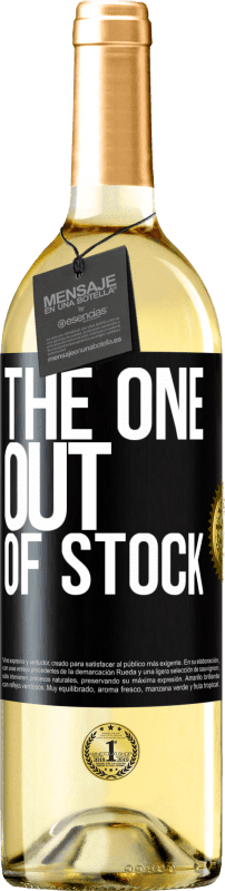 29,95 € Spedizione Gratuita | Vino bianco Edizione WHITE The one out of stock Etichetta Nera. Etichetta personalizzabile Vino giovane Raccogliere 2025 Verdejo