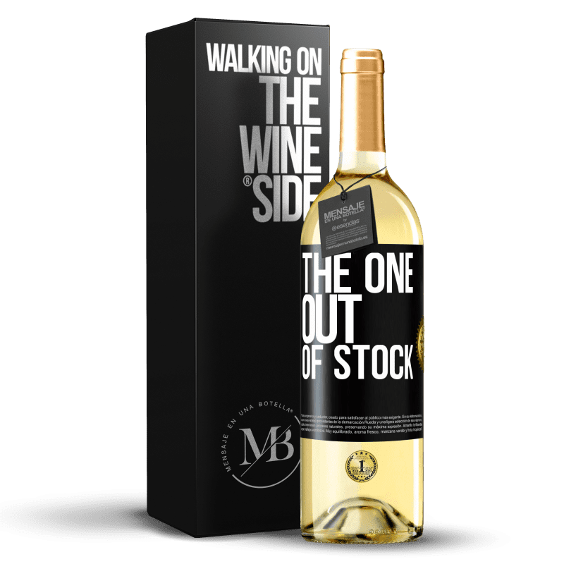 29,95 € Spedizione Gratuita | Vino bianco Edizione WHITE The one out of stock Etichetta Nera. Etichetta personalizzabile Vino giovane Raccogliere 2025 Verdejo