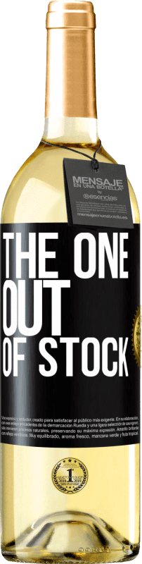 29,95 € | Vinho branco Edição WHITE The one out of stock Etiqueta Preta. Etiqueta personalizável Vinho jovem Colheita 2023 Verdejo