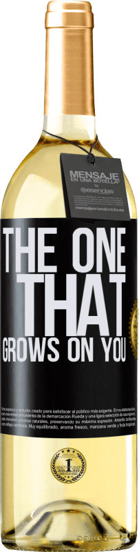 29,95 € | Vino Blanco Edición WHITE The one that grows on you Etiqueta Negra. Etiqueta personalizable Vino joven Cosecha 2024 Verdejo