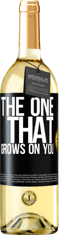 29,95 € | Vinho branco Edição WHITE The one that grows on you Etiqueta Preta. Etiqueta personalizável Vinho jovem Colheita 2023 Verdejo