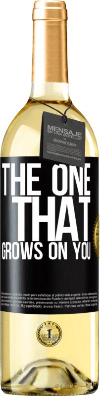 29,95 € | Vinho branco Edição WHITE The one that grows on you Etiqueta Preta. Etiqueta personalizável Vinho jovem Colheita 2024 Verdejo