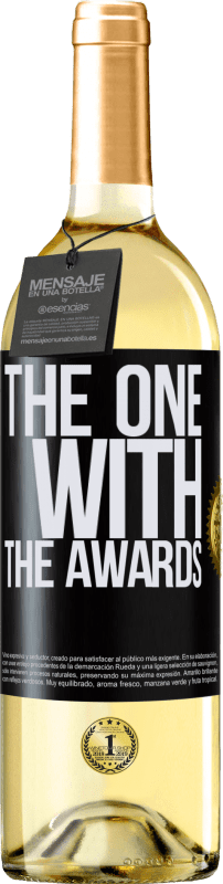 29,95 € Kostenloser Versand | Weißwein WHITE Ausgabe The one with the awards Schwarzes Etikett. Anpassbares Etikett Junger Wein Ernte 2023 Verdejo