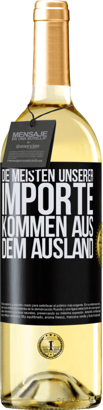 29,95 € | Weißwein WHITE Ausgabe Die meisten unserer Importe kommen aus dem Ausland Schwarzes Etikett. Anpassbares Etikett Junger Wein Ernte 2023 Verdejo