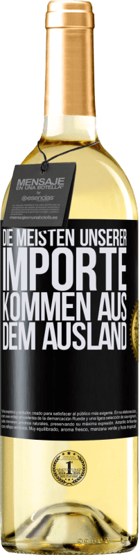 29,95 € | Weißwein WHITE Ausgabe Die meisten unserer Importe kommen aus dem Ausland Schwarzes Etikett. Anpassbares Etikett Junger Wein Ernte 2025 Verdejo