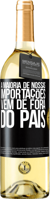 29,95 € | Vinho branco Edição WHITE A maioria de nossas importações vem de fora do país Etiqueta Preta. Etiqueta personalizável Vinho jovem Colheita 2024 Verdejo