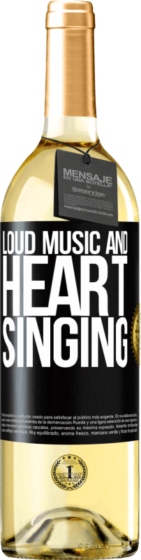 29,95 € | White Wine WHITE Edition The loud music and the heart singing Black Label. Customizable label Young wine Harvest 2023 Verdejo