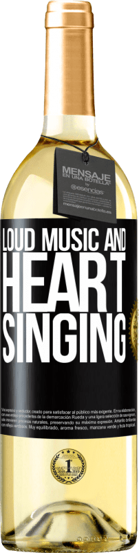 29,95 € | White Wine WHITE Edition The loud music and the heart singing Black Label. Customizable label Young wine Harvest 2024 Verdejo