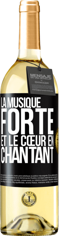 29,95 € Envoi gratuit | Vin blanc Édition WHITE La musique forte et le cœur en chantant Étiquette Noire. Étiquette personnalisable Vin jeune Récolte 2025 Verdejo