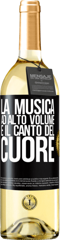 29,95 € Spedizione Gratuita | Vino bianco Edizione WHITE La musica ad alto volume e il canto del cuore Etichetta Nera. Etichetta personalizzabile Vino giovane Raccogliere 2023 Verdejo