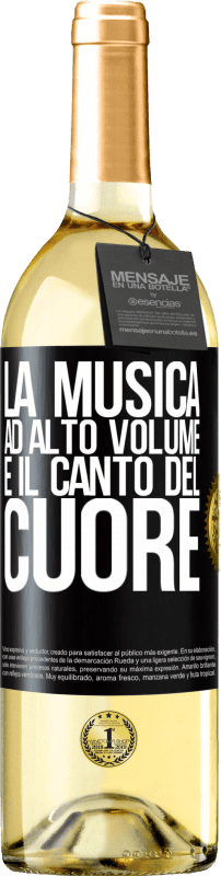 29,95 € Spedizione Gratuita | Vino bianco Edizione WHITE La musica ad alto volume e il canto del cuore Etichetta Nera. Etichetta personalizzabile Vino giovane Raccogliere 2025 Verdejo
