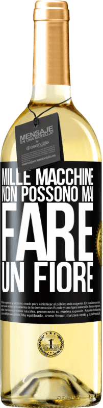 29,95 € | Vino bianco Edizione WHITE Mille macchine non possono mai fare un fiore Etichetta Nera. Etichetta personalizzabile Vino giovane Raccogliere 2024 Verdejo