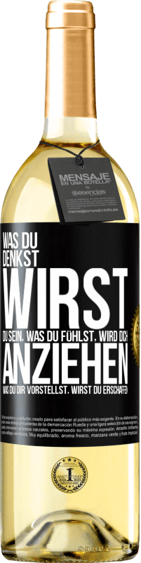 29,95 € | Weißwein WHITE Ausgabe Was du denkst, wirst du sein, was du fühlst, wird dich anziehen, was du dir vorstellst, wirst du erschaffen Schwarzes Etikett. Anpassbares Etikett Junger Wein Ernte 2024 Verdejo