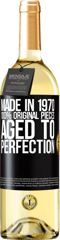 29,95 € Бесплатная доставка | Белое вино Издание WHITE Сделано в 1970 году, 100% оригинал. Aged to perfection Черная метка. Настраиваемая этикетка Молодое вино Урожай 2025 Verdejo