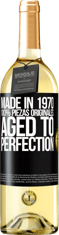 29,95 € | Vino Blanco Edición WHITE Made in 1970, 100% piezas originales. Aged to perfection Etiqueta Negra. Etiqueta personalizable Vino joven Cosecha 2023 Verdejo