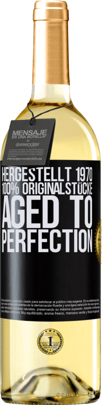 29,95 € | Weißwein WHITE Ausgabe Hergestellt 1970, 100% Originalstücke. Aged to perfection Schwarzes Etikett. Anpassbares Etikett Junger Wein Ernte 2024 Verdejo