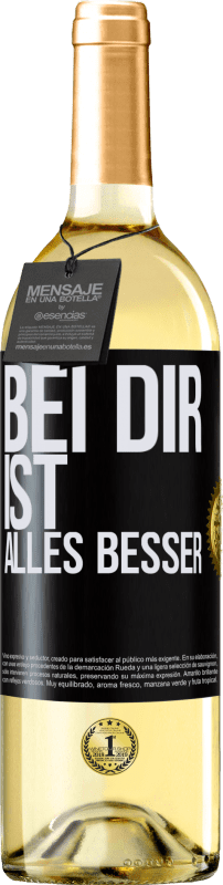 29,95 € | Weißwein WHITE Ausgabe Bei dir ist alles besser Schwarzes Etikett. Anpassbares Etikett Junger Wein Ernte 2024 Verdejo