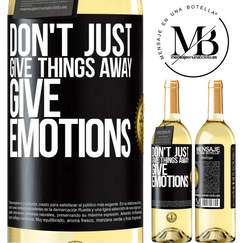 29,95 € Free Shipping | White Wine WHITE Edition Don't just give things away, give emotions Black Label. Customizable label Young wine Harvest 2022 Verdejo