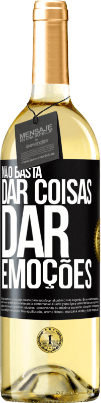 29,95 € | Vinho branco Edição WHITE Não basta dar coisas, dar emoções Etiqueta Preta. Etiqueta personalizável Vinho jovem Colheita 2024 Verdejo