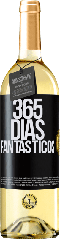 29,95 € | Vino Blanco Edición WHITE 365 días fantásticos Etiqueta Negra. Etiqueta personalizable Vino joven Cosecha 2023 Verdejo