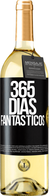 29,95 € | Vinho branco Edição WHITE 365 dias fantásticos Etiqueta Preta. Etiqueta personalizável Vinho jovem Colheita 2024 Verdejo