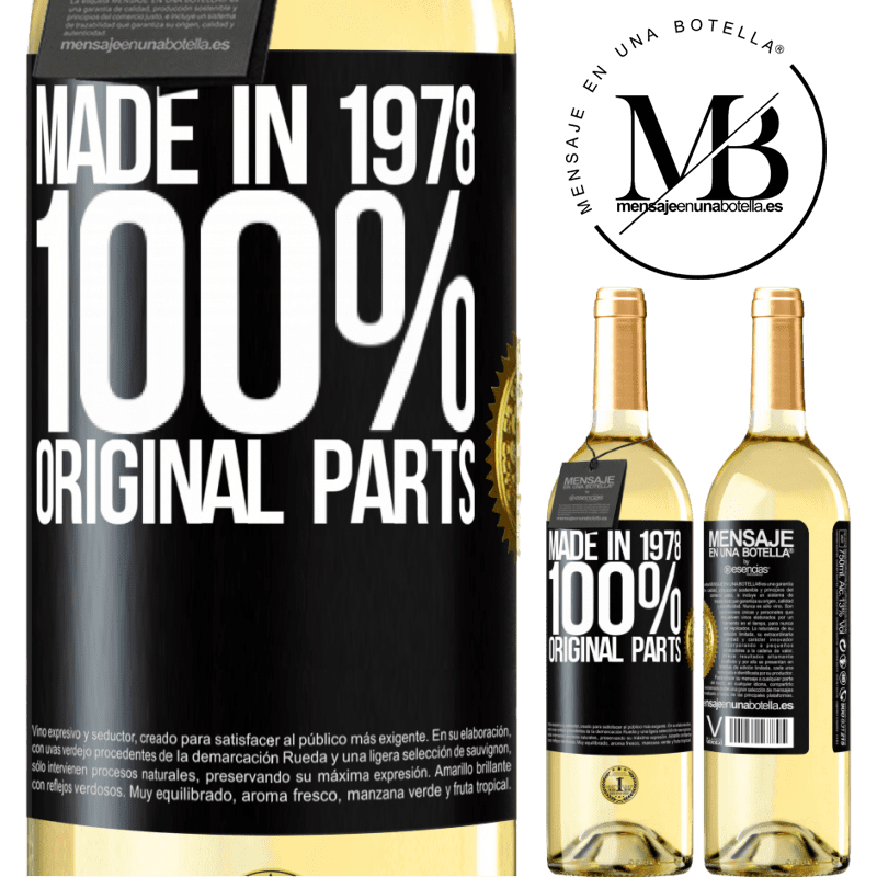29,95 € Free Shipping | White Wine WHITE Edition Made in 1978. 100% original parts Black Label. Customizable label Young wine Harvest 2022 Verdejo