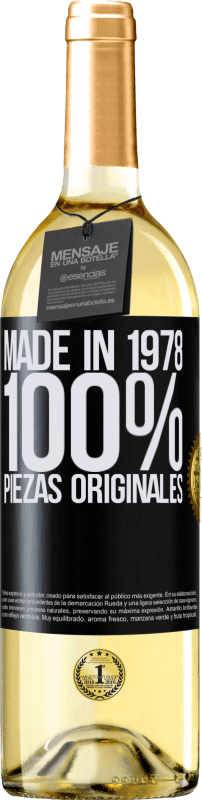 29,95 € | Vino Blanco Edición WHITE Made in 1978. 100% piezas originales Etiqueta Negra. Etiqueta personalizable Vino joven Cosecha 2023 Verdejo