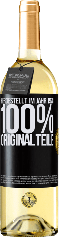 29,95 € Kostenloser Versand | Weißwein WHITE Ausgabe Hergestellt im Jahr 1978. 100% Originalteile Schwarzes Etikett. Anpassbares Etikett Junger Wein Ernte 2024 Verdejo