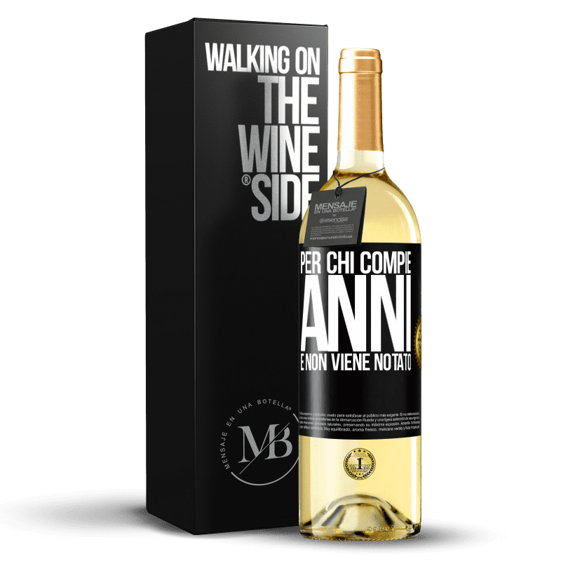 29,95 € Spedizione Gratuita | Vino bianco Edizione WHITE Per chi compie anni e non viene notato Etichetta Nera. Etichetta personalizzabile Vino giovane Raccogliere 2024 Verdejo