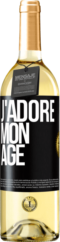 29,95 € | Vin blanc Édition WHITE J'adore mon âge Étiquette Noire. Étiquette personnalisable Vin jeune Récolte 2024 Verdejo