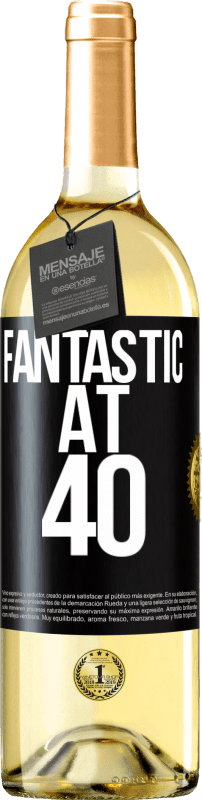 29,95 € | White Wine WHITE Edition Fantastic at 40 Black Label. Customizable label Young wine Harvest 2023 Verdejo