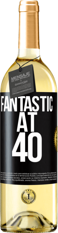 29,95 € | White Wine WHITE Edition Fantastic at 40 Black Label. Customizable label Young wine Harvest 2024 Verdejo