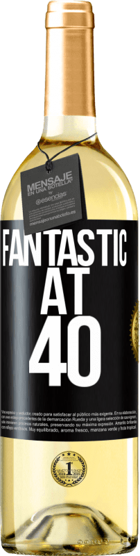 29,95 € Free Shipping | White Wine WHITE Edition Fantastic at 40 Black Label. Customizable label Young wine Harvest 2025 Verdejo