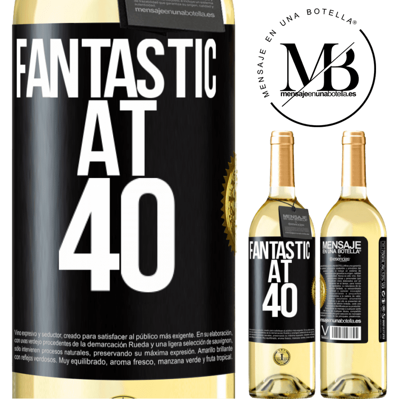29,95 € Free Shipping | White Wine WHITE Edition Fantastic at 40 Black Label. Customizable label Young wine Harvest 2022 Verdejo