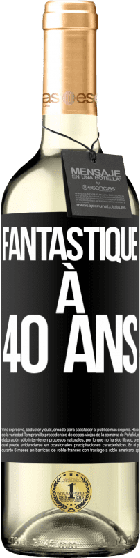 29,95 € | Vin blanc Édition WHITE Fantastique à 40 ans Étiquette Noire. Étiquette personnalisable Vin jeune Récolte 2023 Verdejo