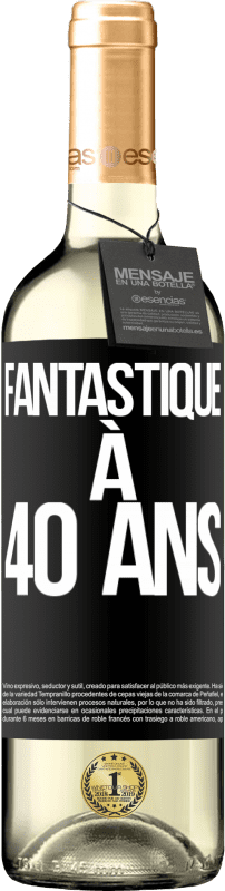 29,95 € | Vin blanc Édition WHITE Fantastique à 40 ans Étiquette Noire. Étiquette personnalisable Vin jeune Récolte 2024 Verdejo