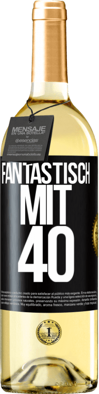 29,95 € | Weißwein WHITE Ausgabe Fantastisch mit 40 Schwarzes Etikett. Anpassbares Etikett Junger Wein Ernte 2023 Verdejo