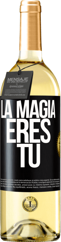 29,95 € | Vino Blanco Edición WHITE La magia eres tú Etiqueta Negra. Etiqueta personalizable Vino joven Cosecha 2023 Verdejo