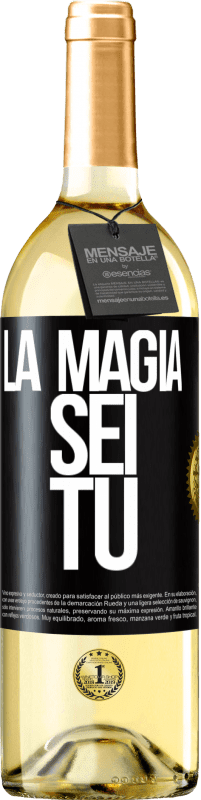 29,95 € | Vino bianco Edizione WHITE La magia sei tu Etichetta Nera. Etichetta personalizzabile Vino giovane Raccogliere 2023 Verdejo