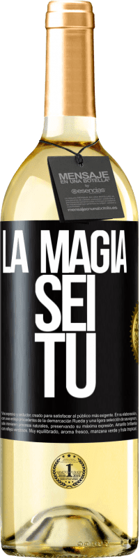 29,95 € | Vino bianco Edizione WHITE La magia sei tu Etichetta Nera. Etichetta personalizzabile Vino giovane Raccogliere 2024 Verdejo